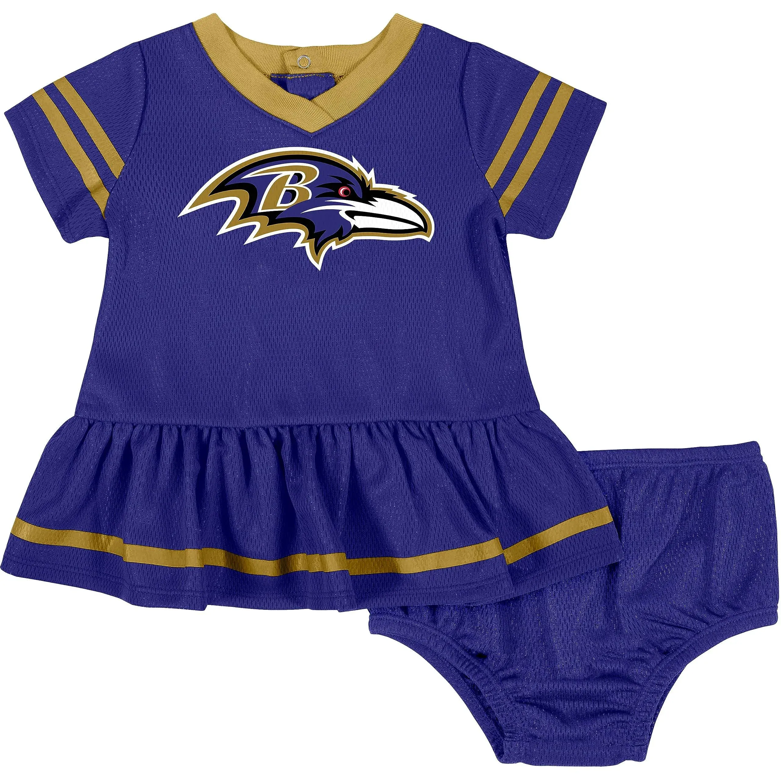 Gerber Girls' NFL Team Jersey Dress and Diaper Cover Set