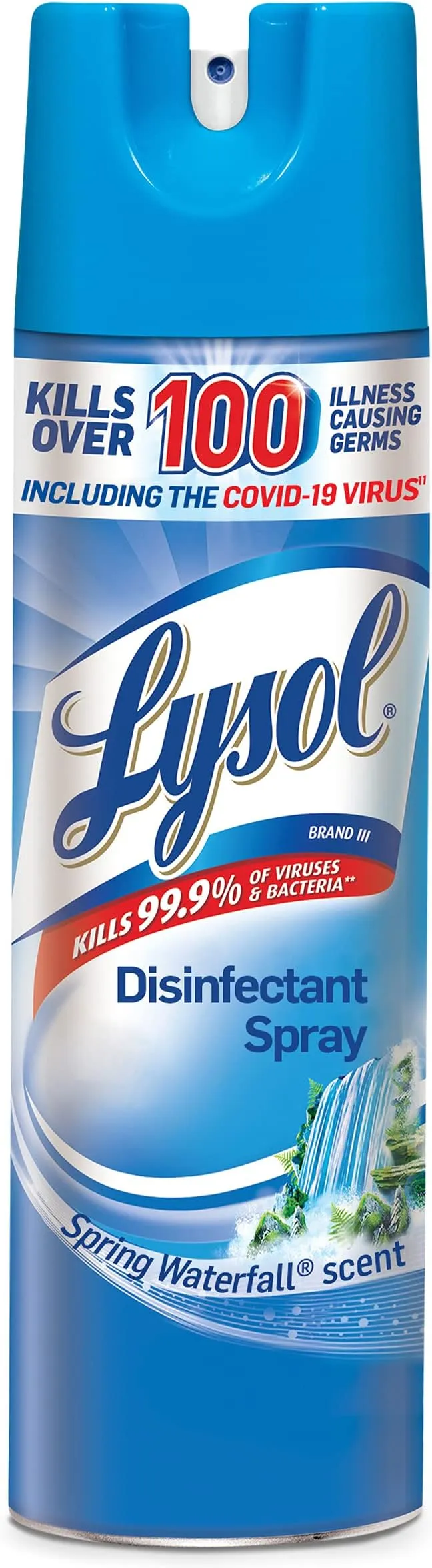 Lysol Disinfectant Spray, Sanitizing and Antibacterial Spray, For Disinfecting and Deodorizing, Spring Waterfall, 19 fl oz