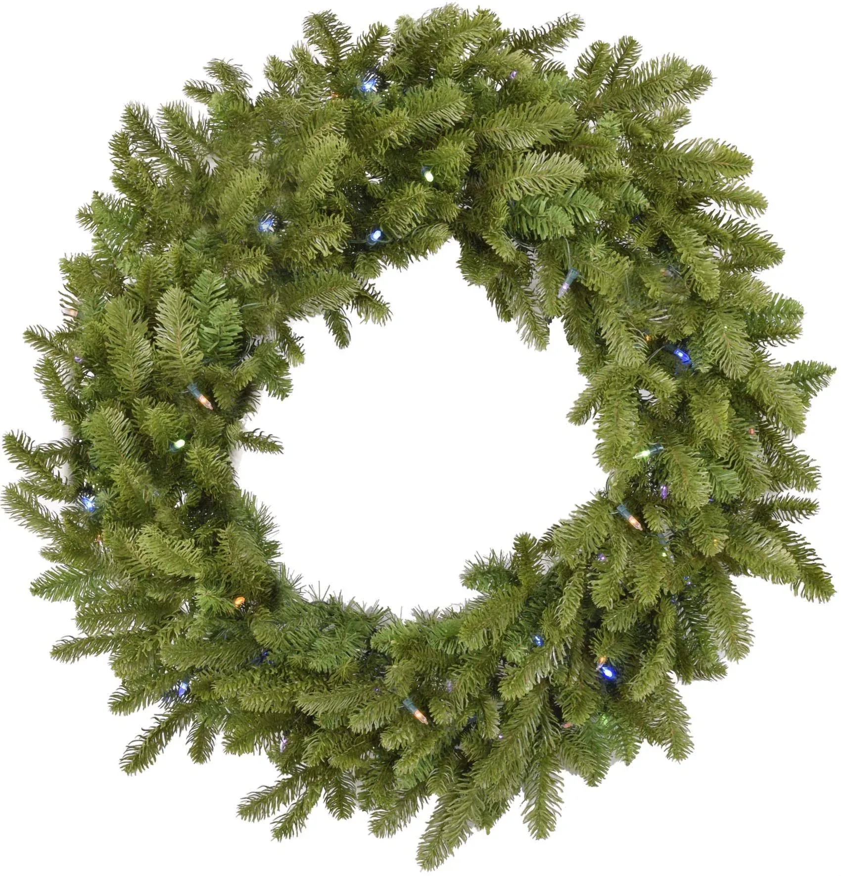 National Tree Company 36in Crestwood Spruce Wreath with Clear Lights