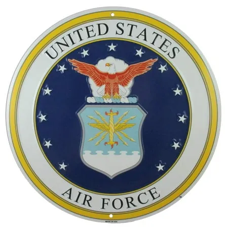 United States Military Air Force Metal Auto Decal Emblem 4 Inch