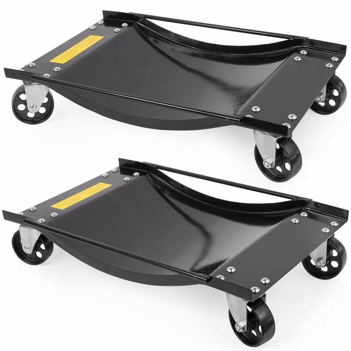 Stark USA 26005 1000lb Capacity Steel Tire Skates Swivel Car Wheel Dolly Set