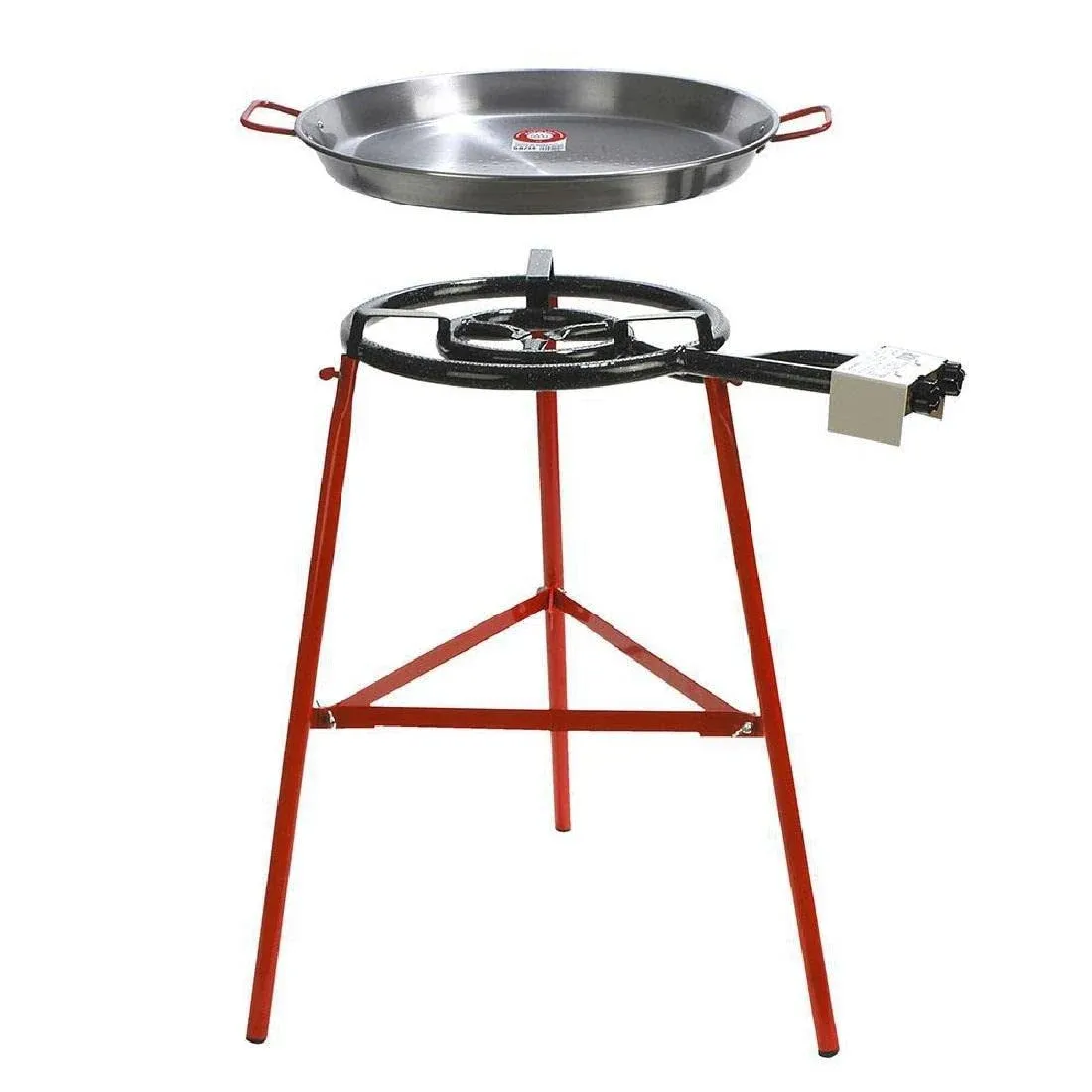 Garcimah Tabarca Paella Pan Set with Burner, Outdoor Pan and Reinforced Legs