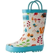 OAKI Toddler Rain Boots - Perfect Kids Rain Boots for Any Weather - Durable Rubber Baby Rain Boots Keep Little Feet Dry, Lightweight Waterproof with Easy-on Handle