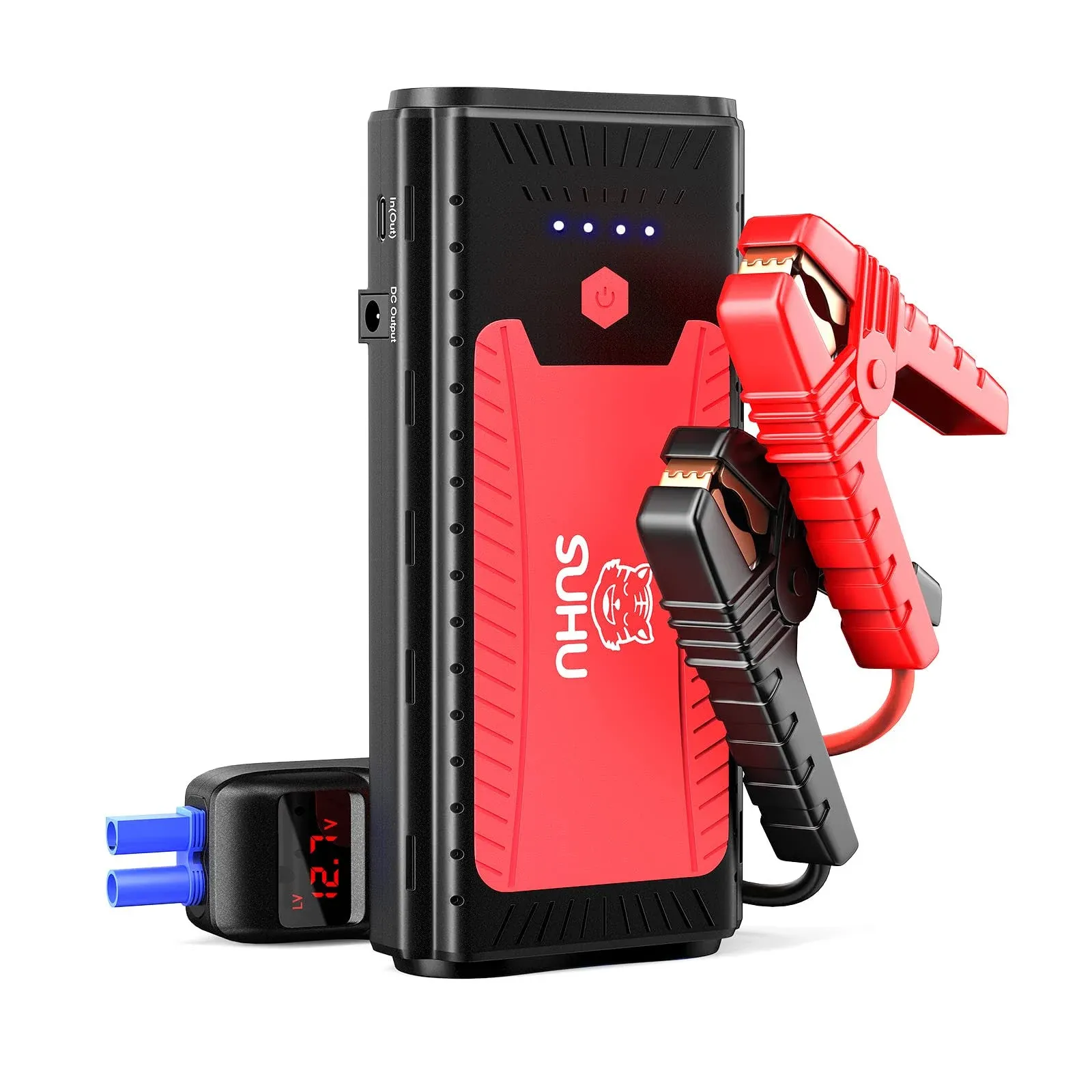 suhu Car Jump Starter, 1500A Peak Car Battery Jump Starter (Up to 7.0L GAS and 5 ...