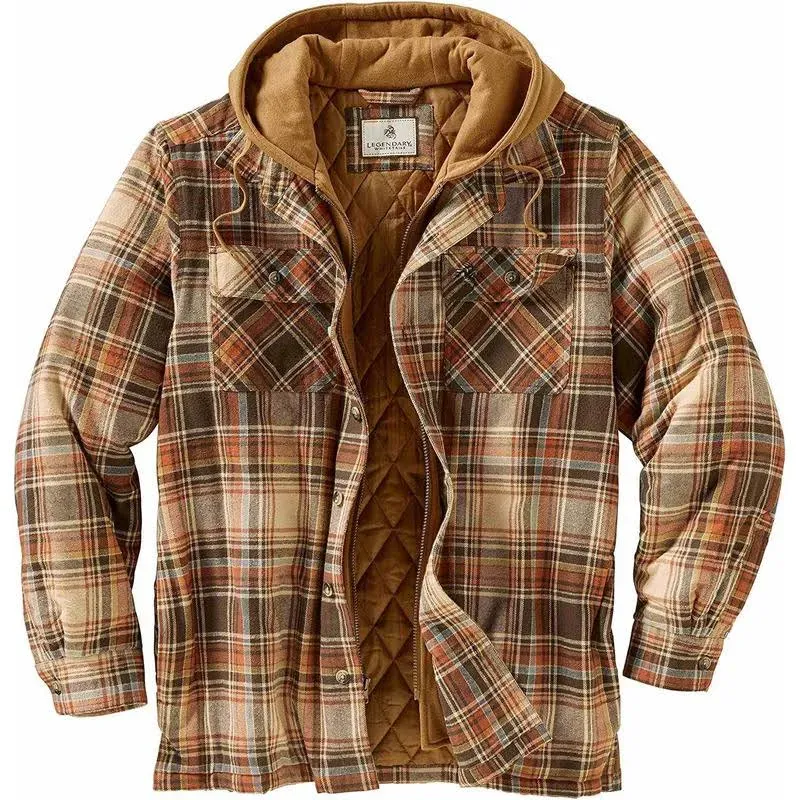 Legendary Whitetails Men's Maplewood Hooded Flannel Shirt Jacket