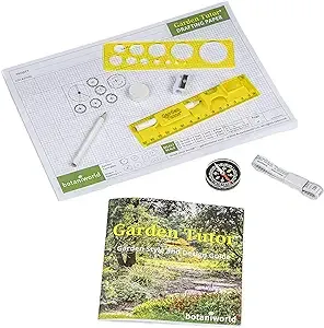 Garden Tutor Garden Design Kit - Gardening Graph Paper, Drafting Tools, Landscaping Template and Detailed How-to Guide for Landscape Planning and LayoutGarden Tutor Garden Design Kit - Gardening Graph Paper, Drafting Tools, Landscaping Template and Detai