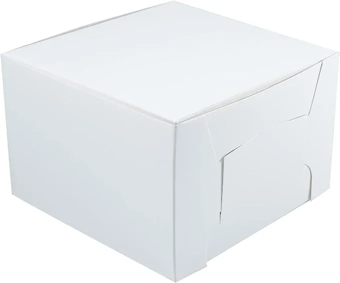 12&#034;x12&#034;x6&#034; White Cake Box, Pack of 12