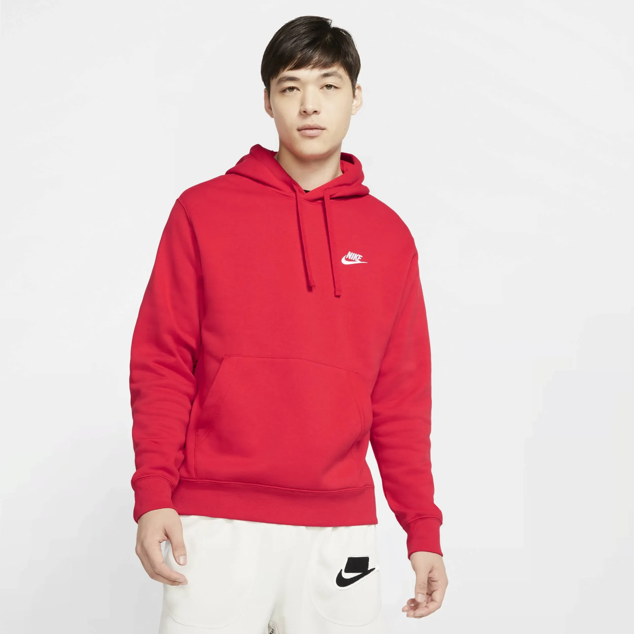 Nike Sportswear Club Fleece Pullover Hoodie Size M (University Red) 