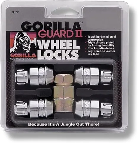 Gorilla Automotive 61621N Chrome Acorn Gorilla Guard II Wheel Locks - Set