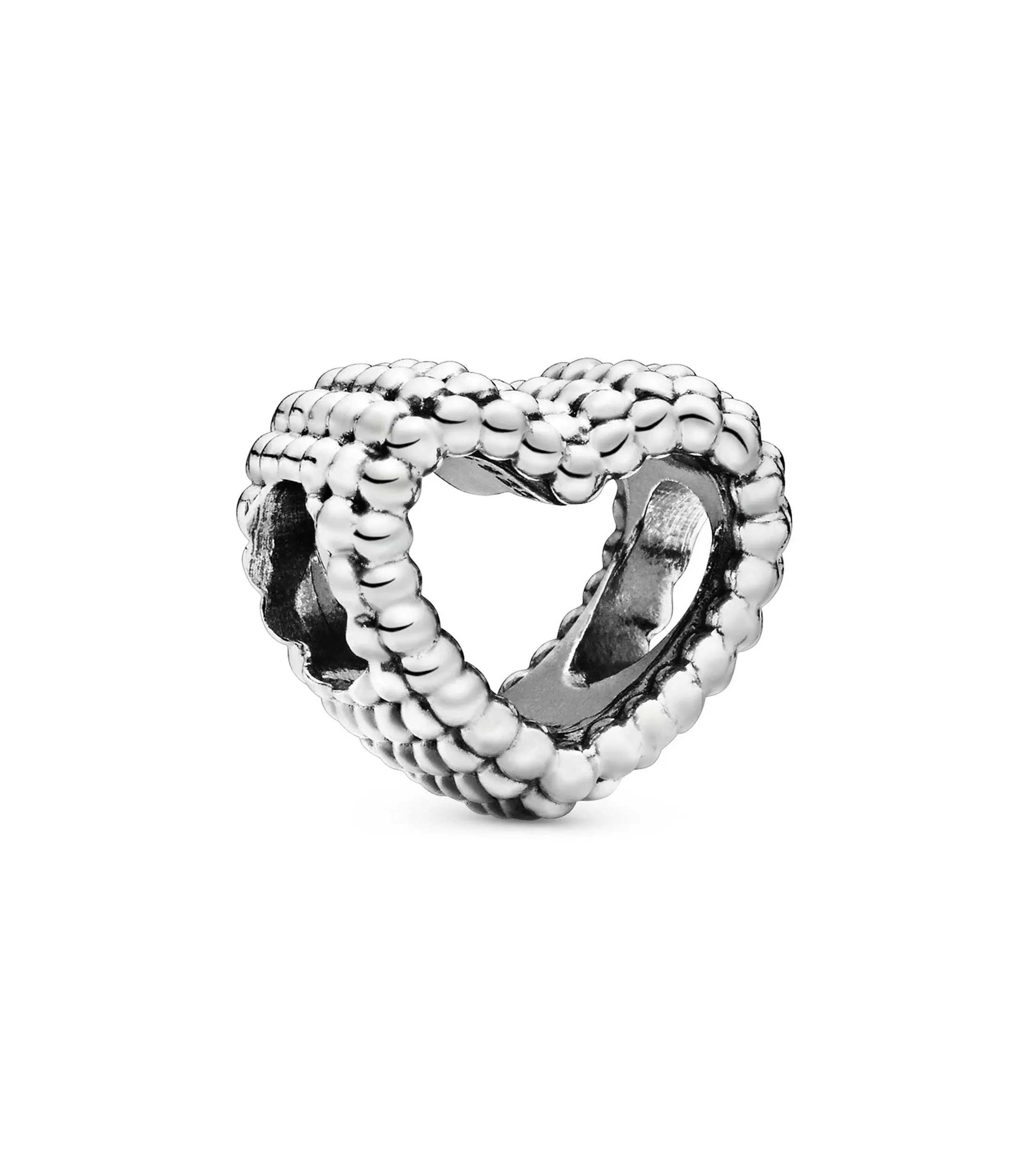 Pandora Offenes Metallperlen Herz -Charm silber (797516)