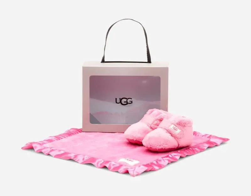 New UGG Baby&#x27;s 2-Piece Bixbee And Lovey Booties &amp; Blanket Set