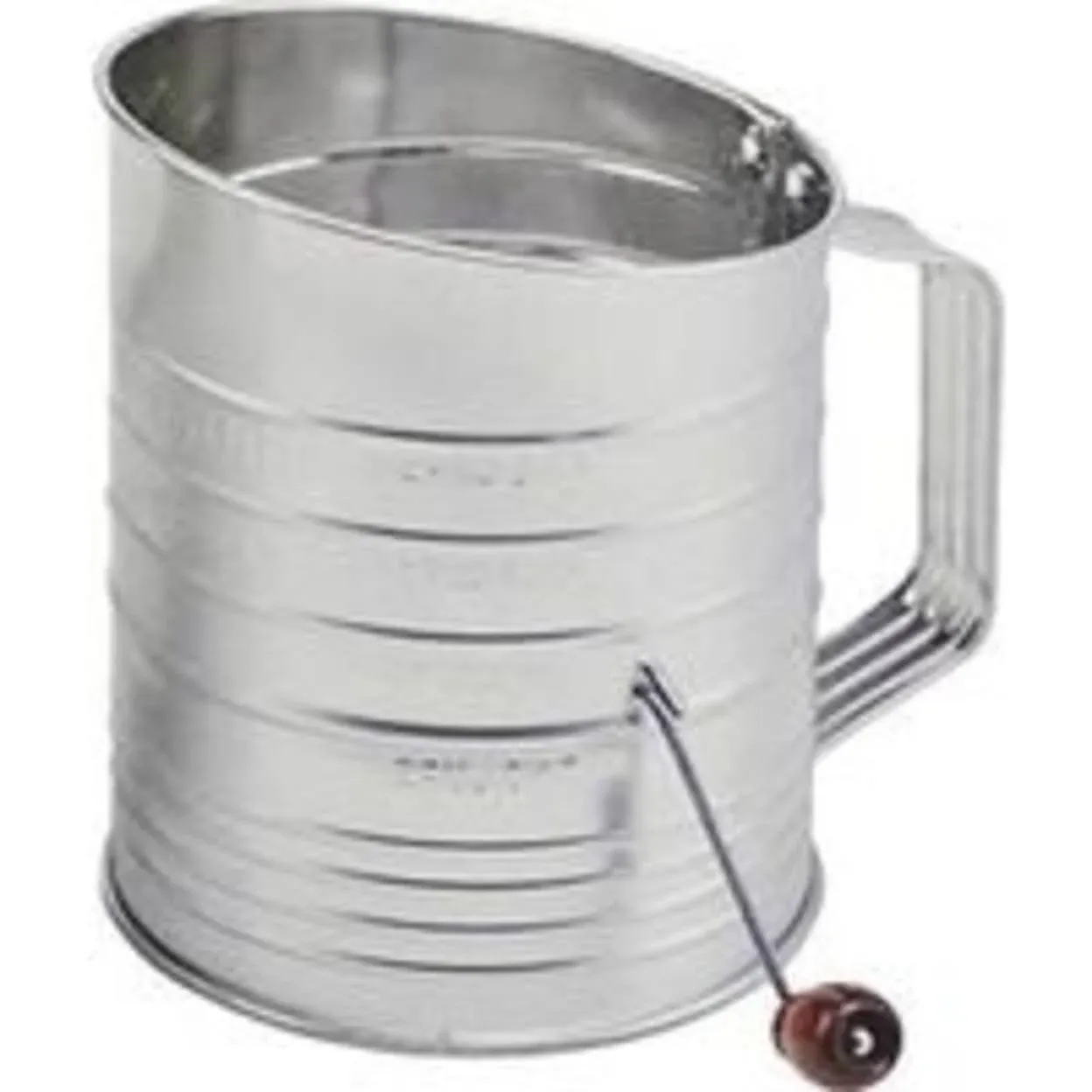 Norpro 5-Cup Stainless Steel Crank Flour Sifter,Silver