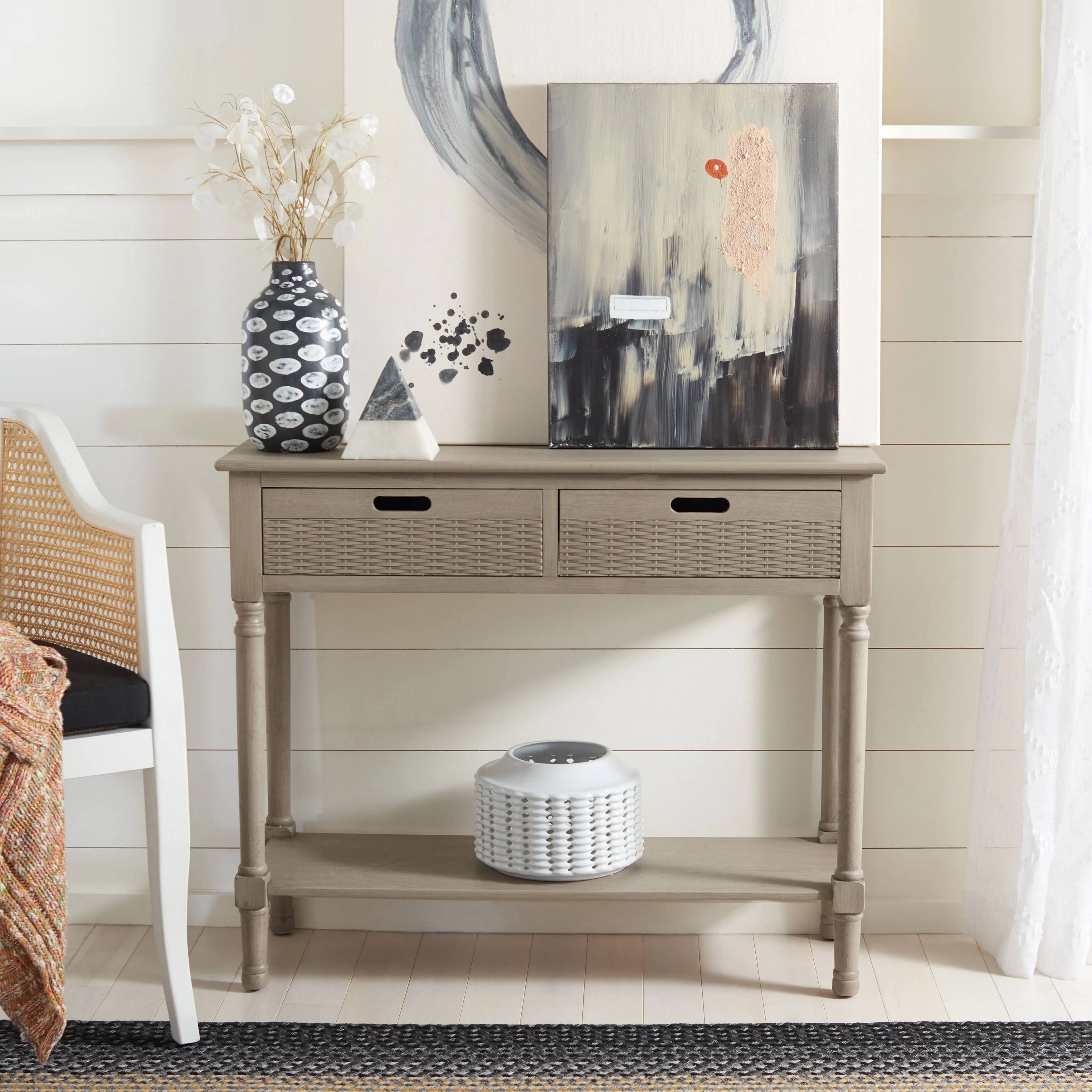 Landers 2 Drawer Console In Grey