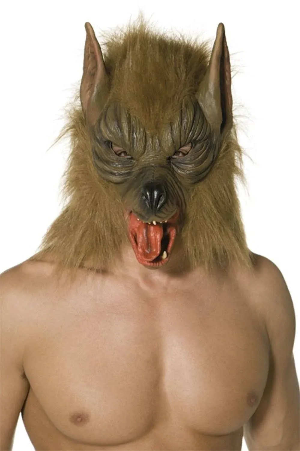 Wolf Mask Adult Brown