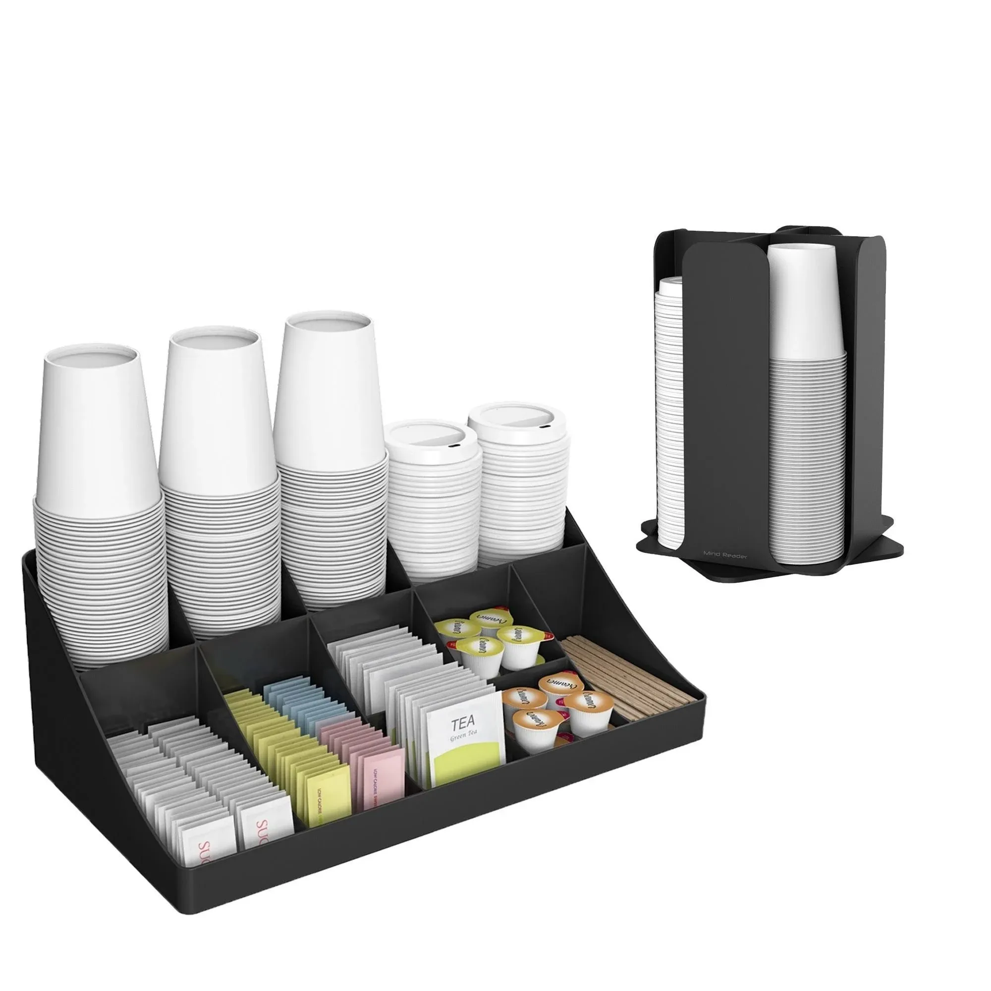 Mind Reader 15-Compartment Cup/Lid Coffee Condiment Organizer