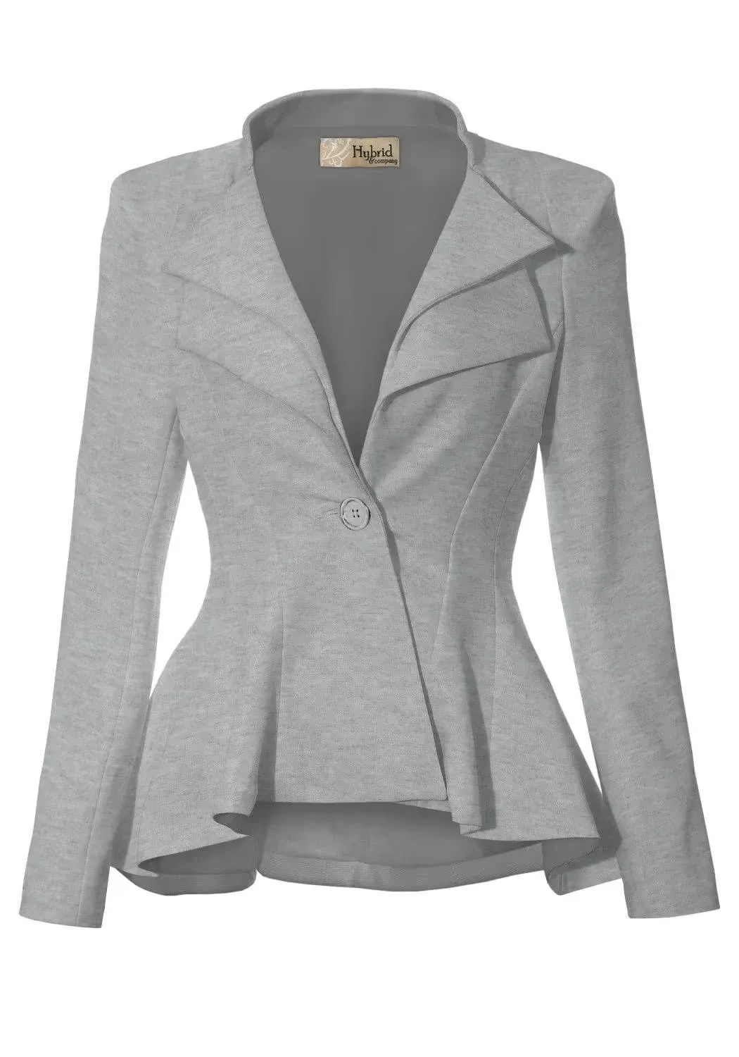 Hybrid & Company Women Double Notch Lapel Sharp Shoulder Pad Office Blazer, Size ...