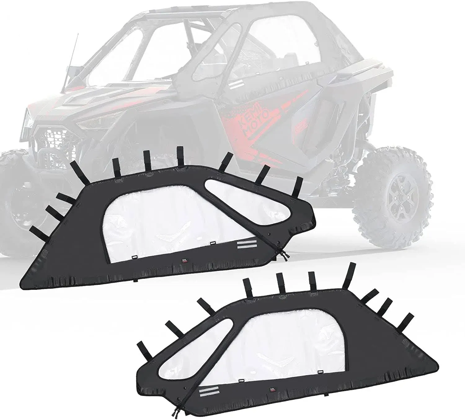 KEMIMOTO PRO XP 4 Soft Upper Doors, UTV Cab Enclosure Water-Resistant Hold 4 Side Windows Kit Compatible with 2020-2024 Polaris RZR PRO XP 4, 2022-2024 Polaris RZR Turbo R 4, Replace 2884665