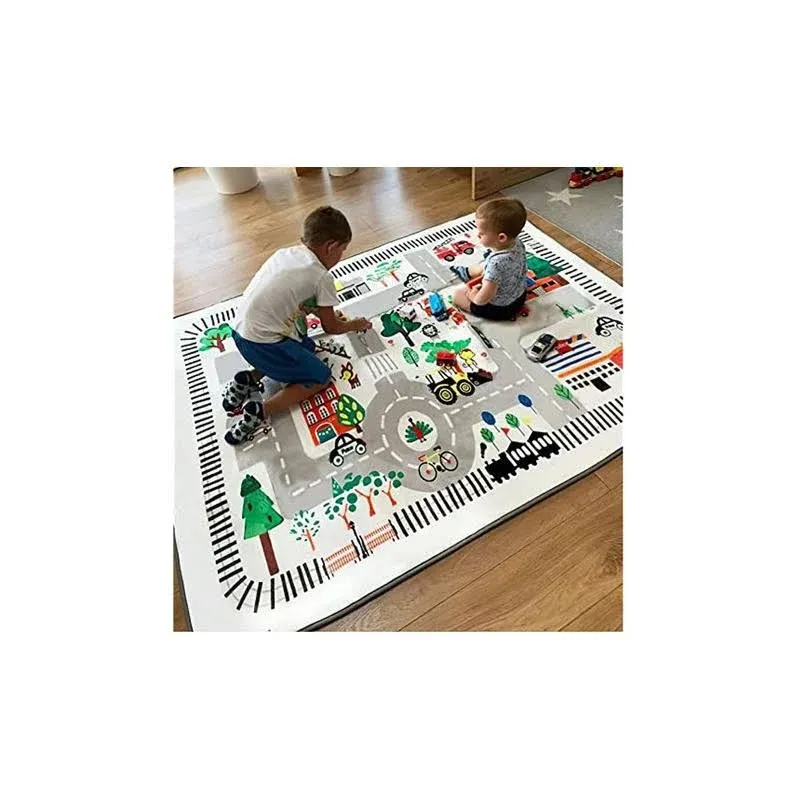 nexace Kids Rug Play Mat, City Life Great for Playing with Cars for Bedroom P...