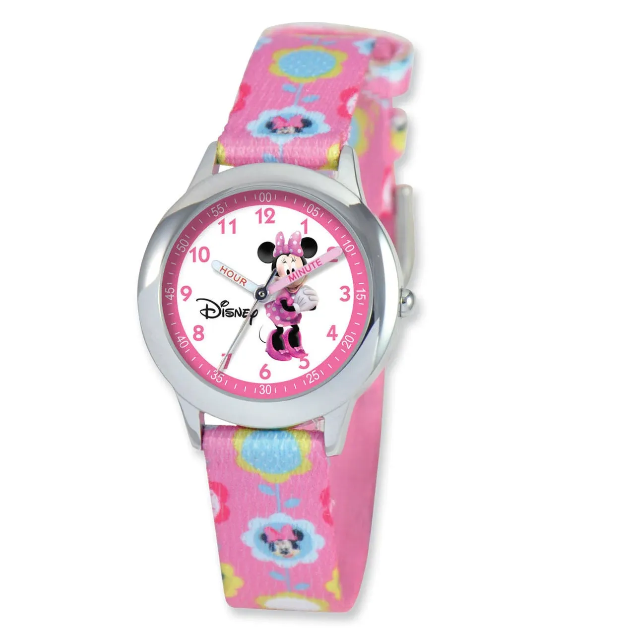 Disney Minnie Mouse Kids' Stainless Steel Time Teacher Analog Quartz Watch