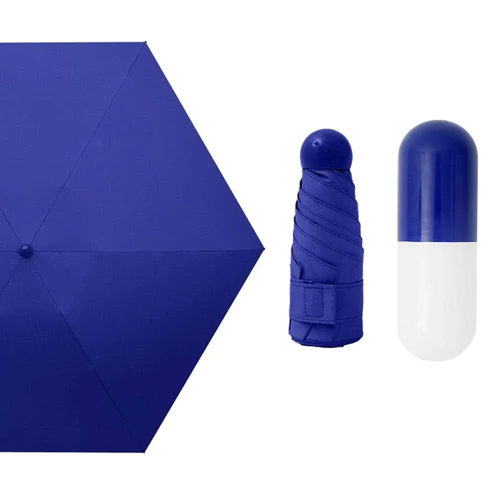 Mini Travel Umbrellas for Rain, Portable Capsule Outdoor Fits in Pocket or Purse Lightweight Small Folding Backpack Umbrella for Rain