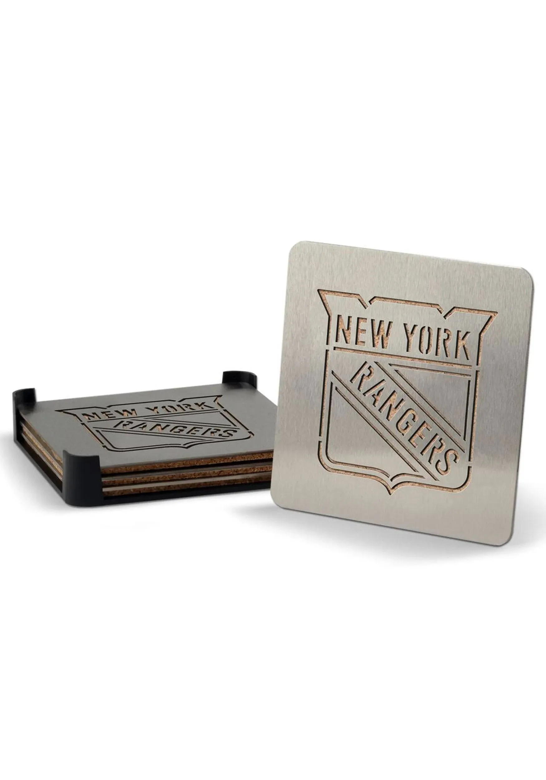 New York Rangers Boasters Stainless Steel Coasters - Set of 4