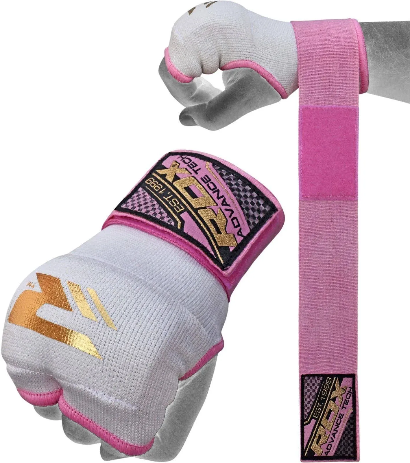 Gel Padded Inner Gloves Hook & Loop Wrist Strap for Knuckle Protection