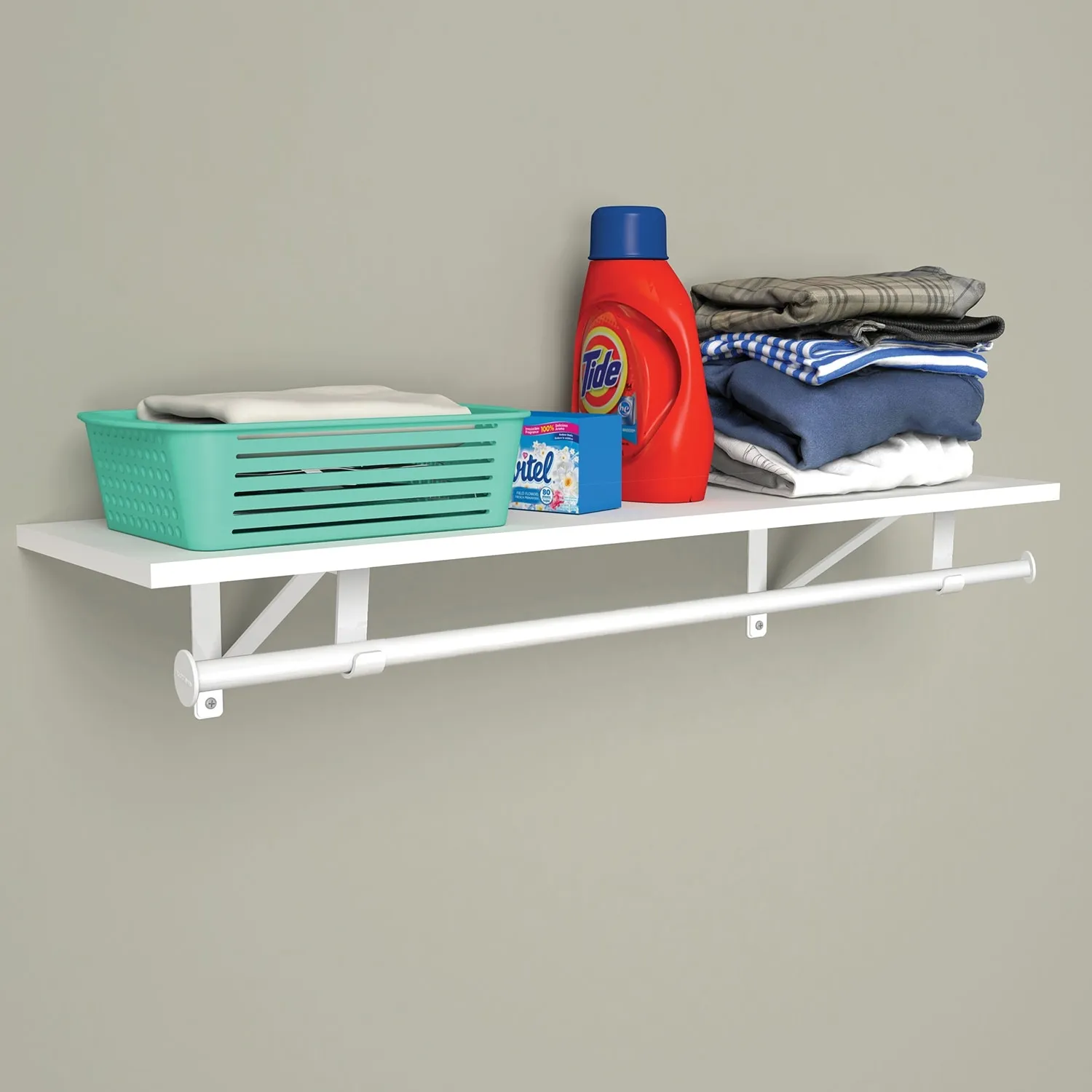 ClosetMaid Laminate Shelf Kit with Adjustable Hang Rod