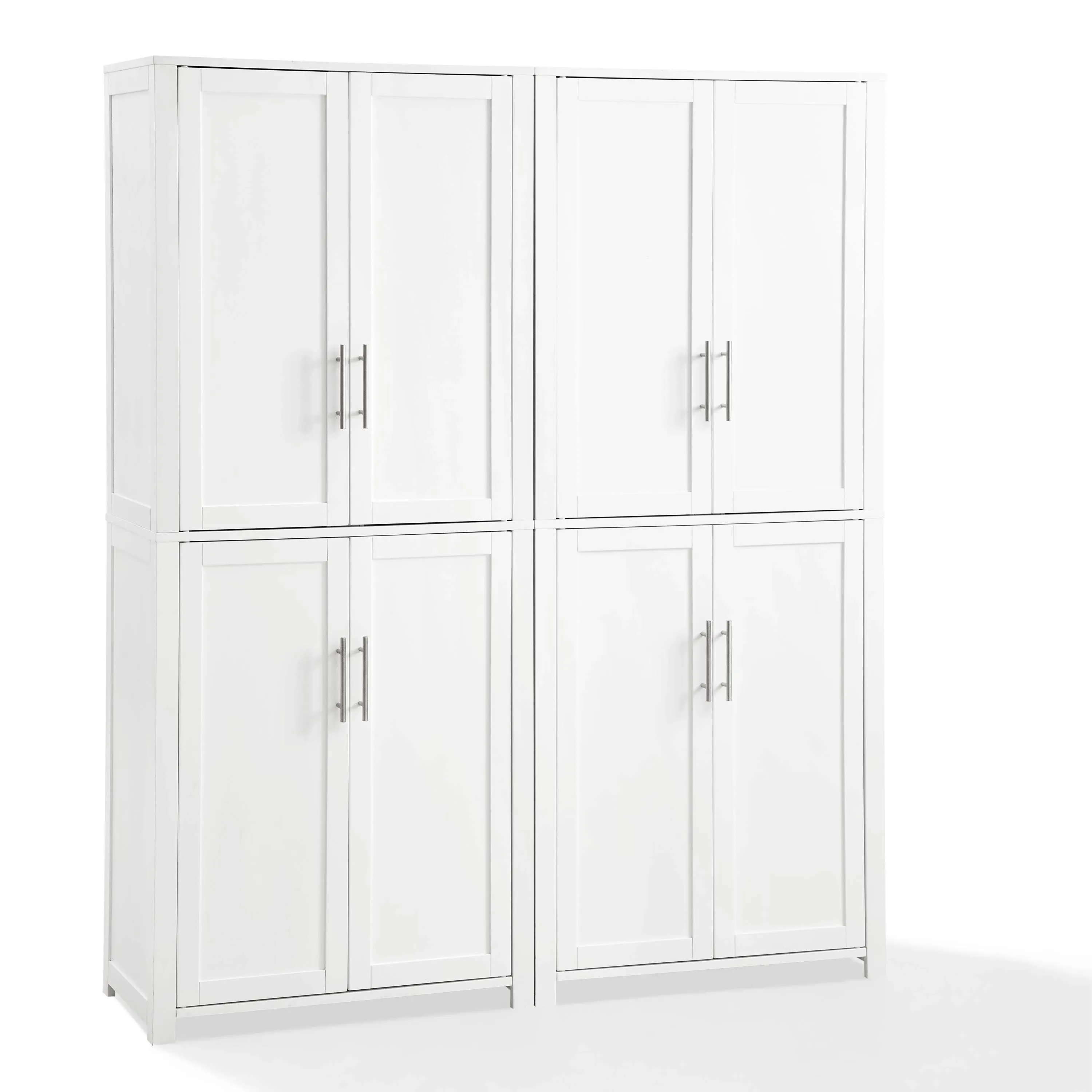 Crosley Furniture Savannah 2pc Pantry Set White - 2 Pantries