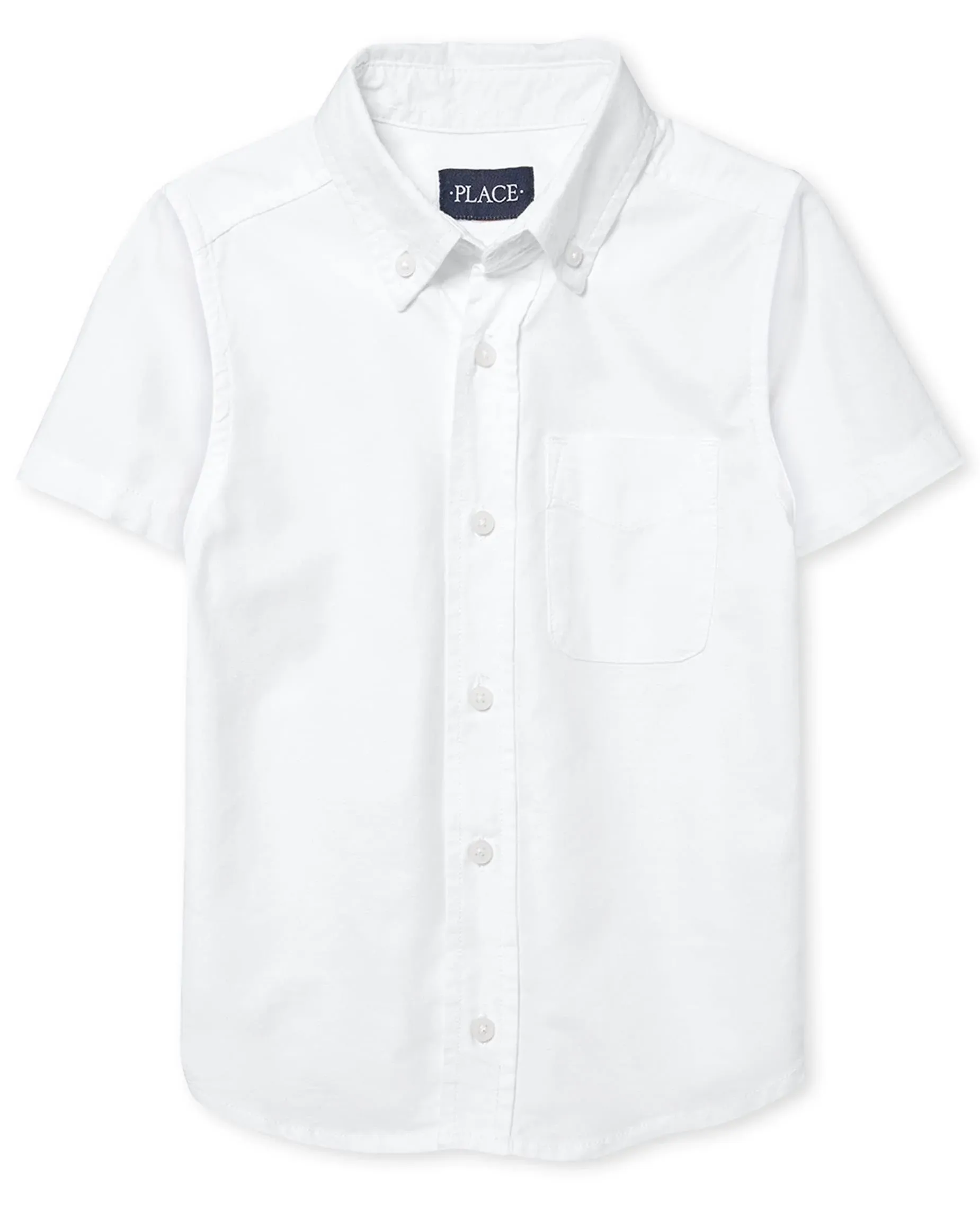 The Children&#x27;s Place Boys Short Sleeve Oxford Shirt-Size XXL