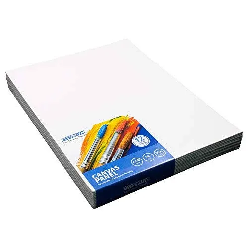 FIXSMITH Canvases for Painting, 12x16 inch Canvas Boards, Super Value 12 Pack ...