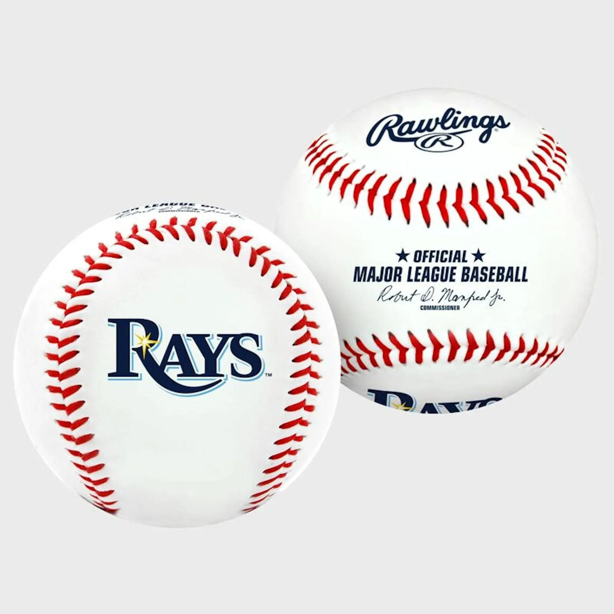 MLB Tampa Bay Rays Team Logo Baseball, Official, White. NEW Ships Fast