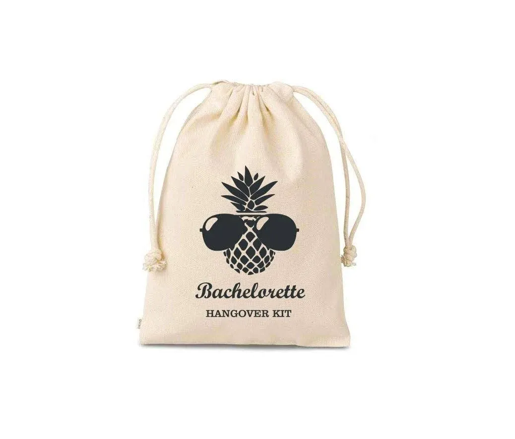 Set of 10 Pineapple bachelor recover kit Adult party favor Bags hangover kit ...