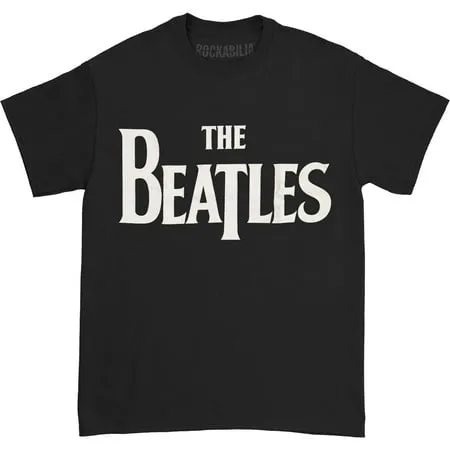 Beatles Men s Solid Logo Slim Fit T-Shirt Black XL