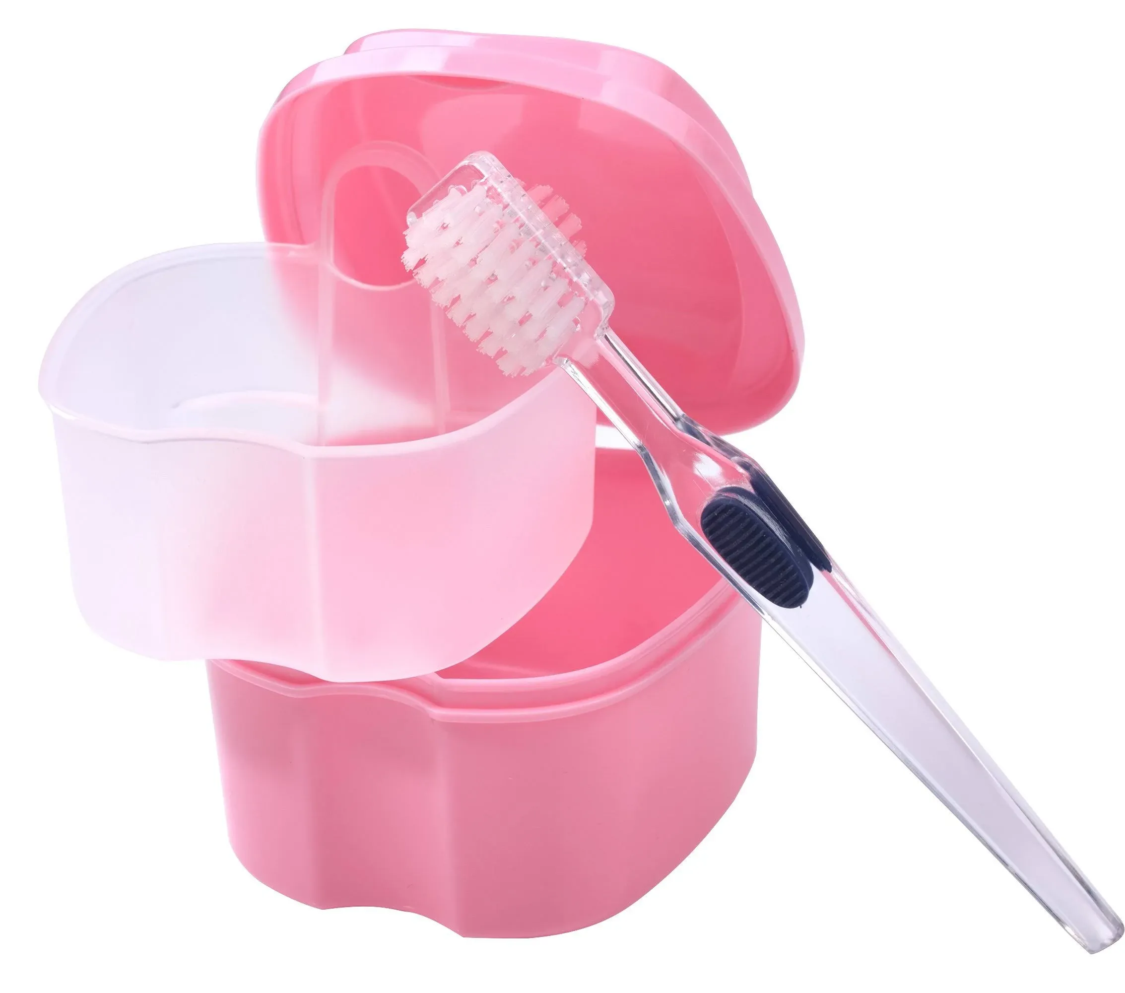Bearals Denture Box, Denture Cup, Denture Case with Brush, Denture Bath Cleaning ...