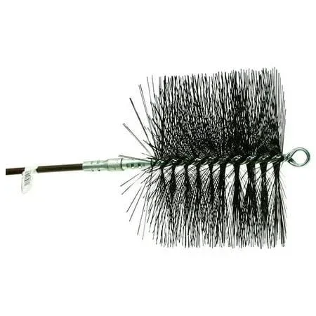 New! 16410 RUTLAND 10" Round Spring Wire Chimney Sweep Soot Cleaning Brush Black