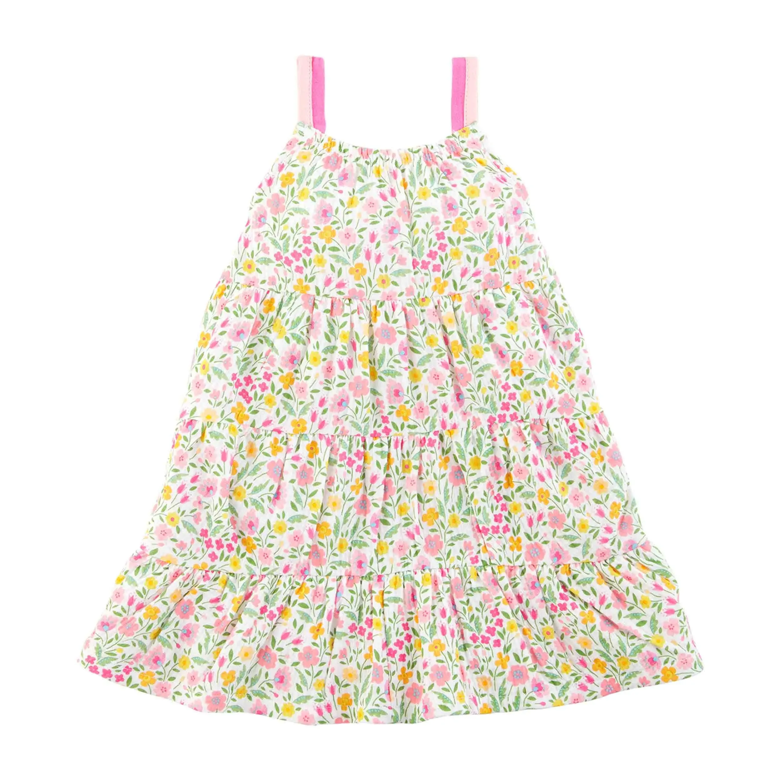 Mud Pie Summer Floral Tiered Dress - 12-18M