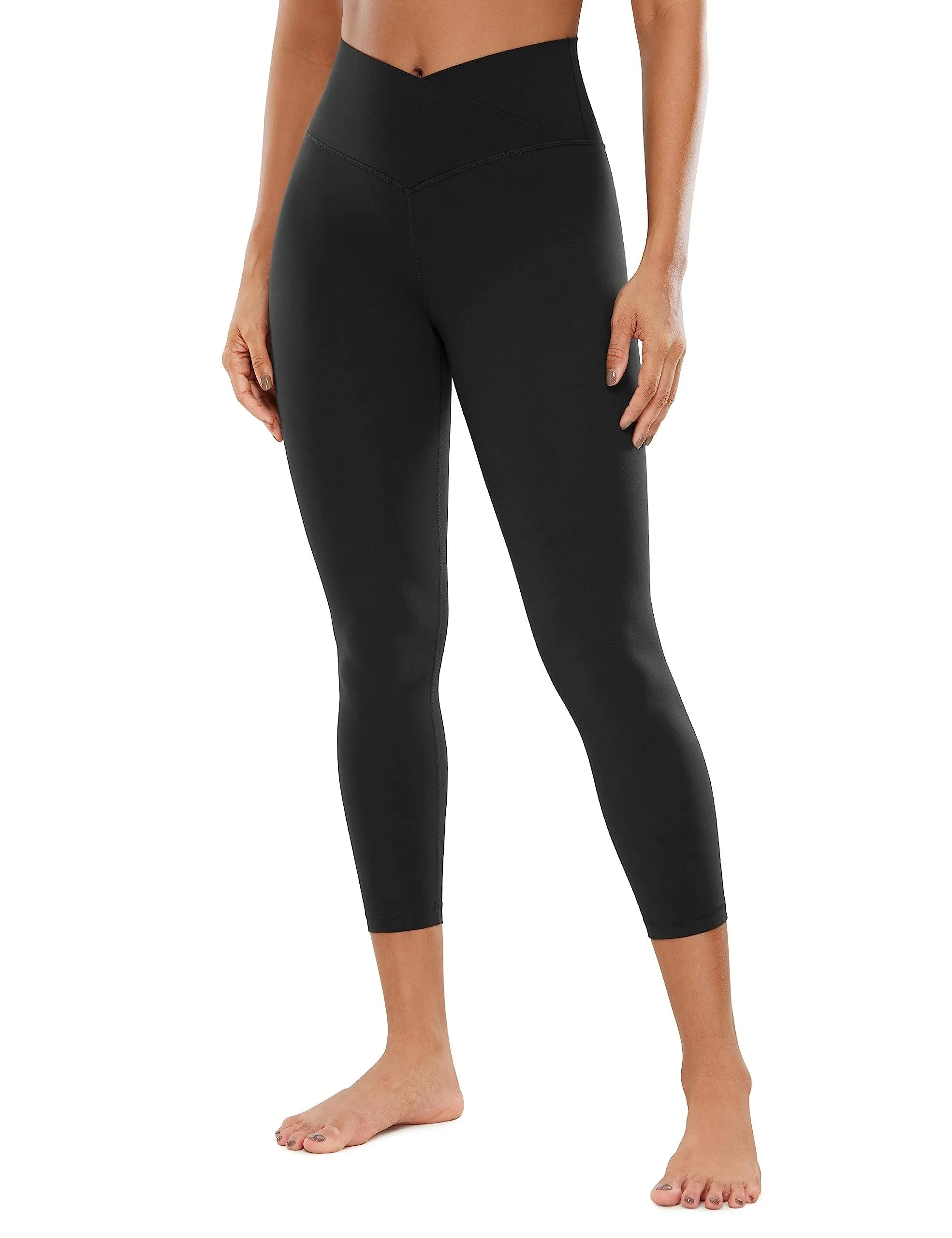 CRZ Yoga Women's Butterluxe Crossover Workout Capri Leggings