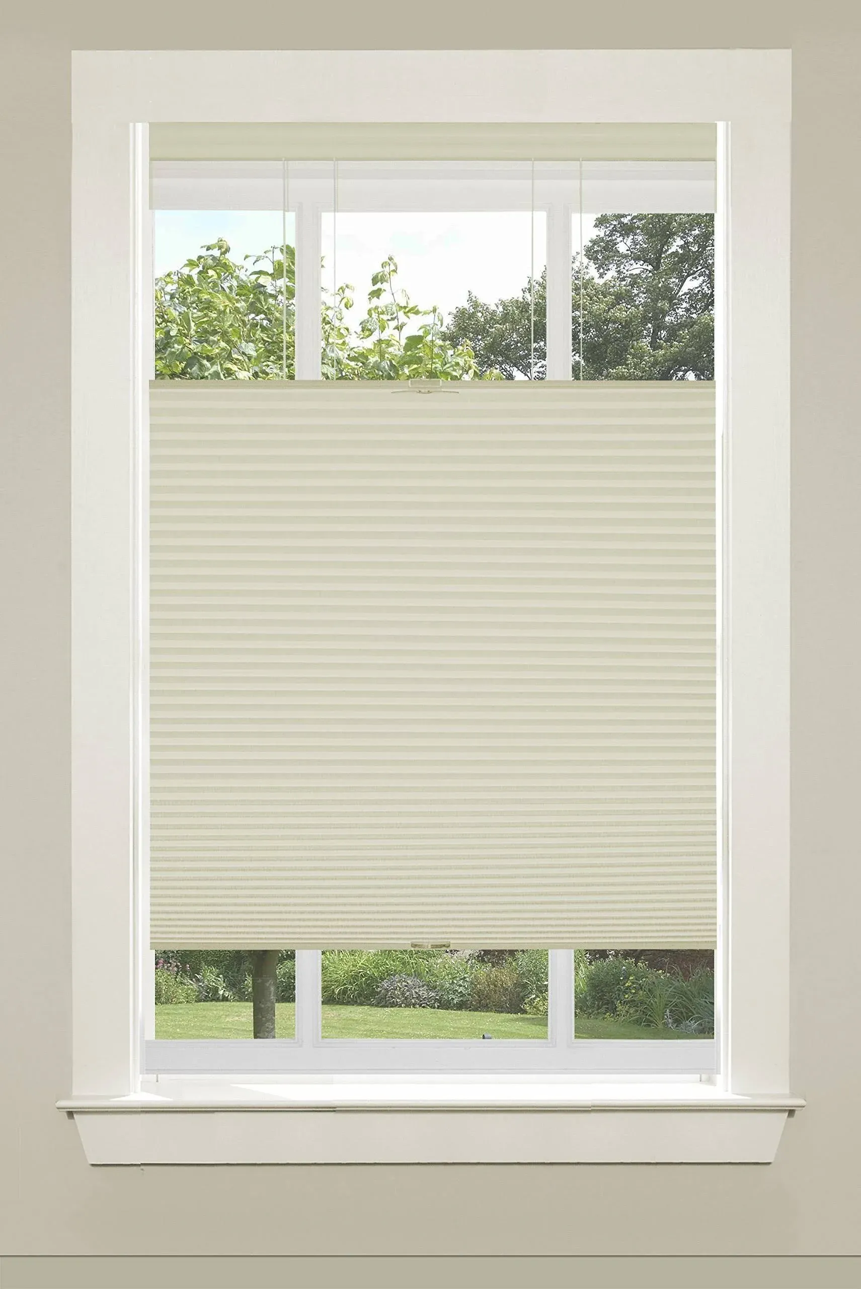 Achim Top Down-Bottom Up 35" x 64" Cordless Honeycomb Cellular Shade, Alabaster