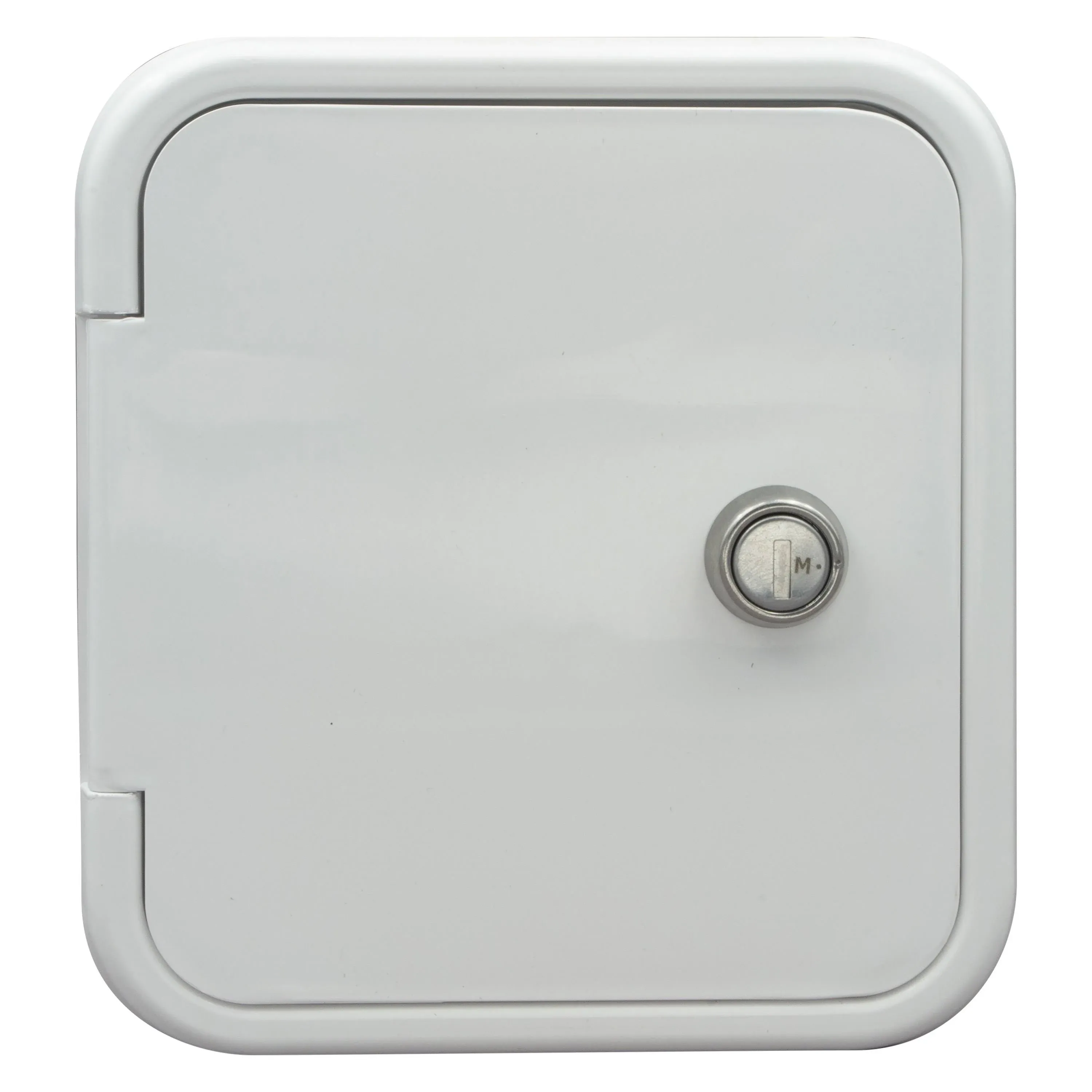 Thetford 94251 Gravity Water Hatch with Keyed Entry - 4-3/4" x 4-1/4" Cutout, Polar White