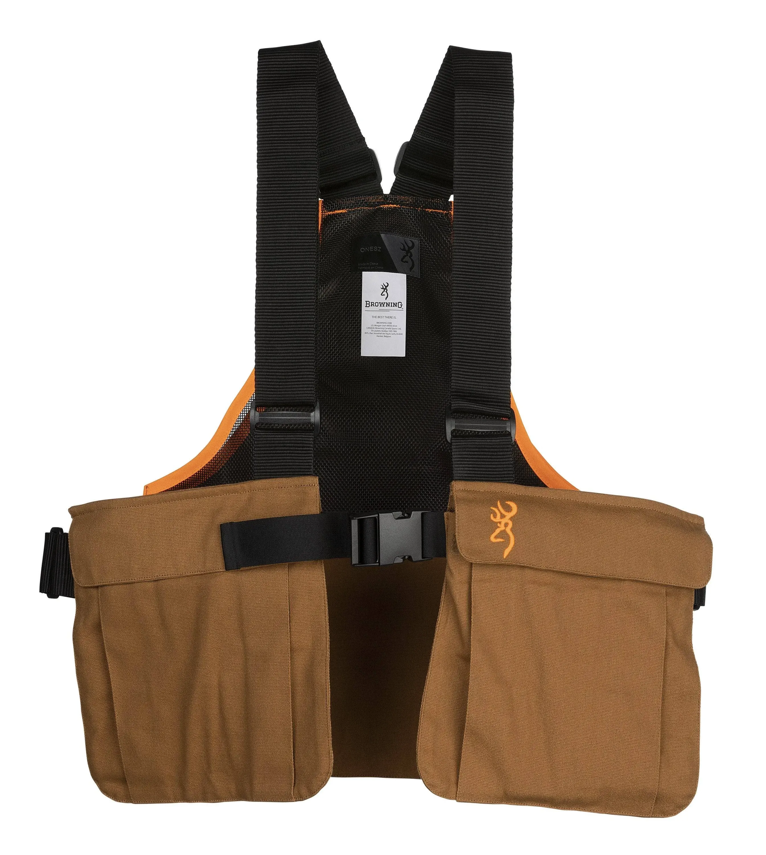 BROWNING Men's Upland Tan/Blaze Strap Vest (30512032)