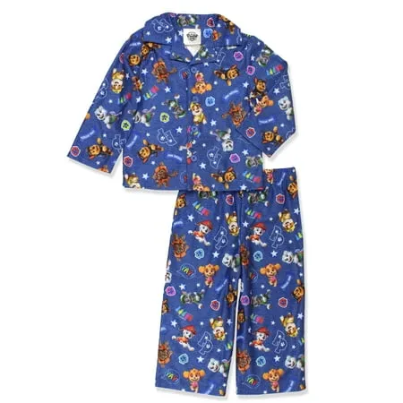 Nickelodeon Paw Patrol Flannel Coat Style Pajama Set