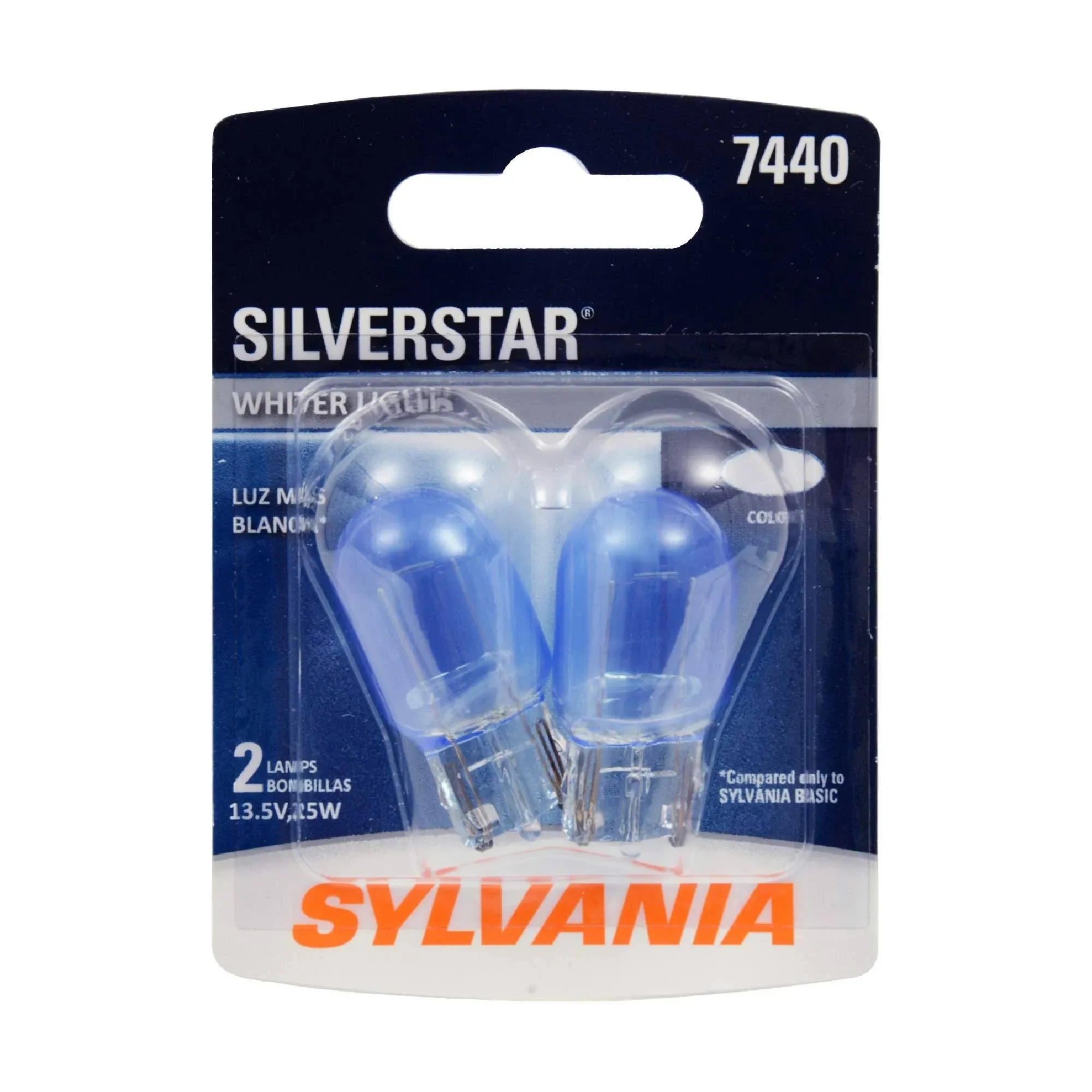 Sylvania Silverstar 7440 25W Two Bulbs Stop Brake Tail Light Upgrade Replacement