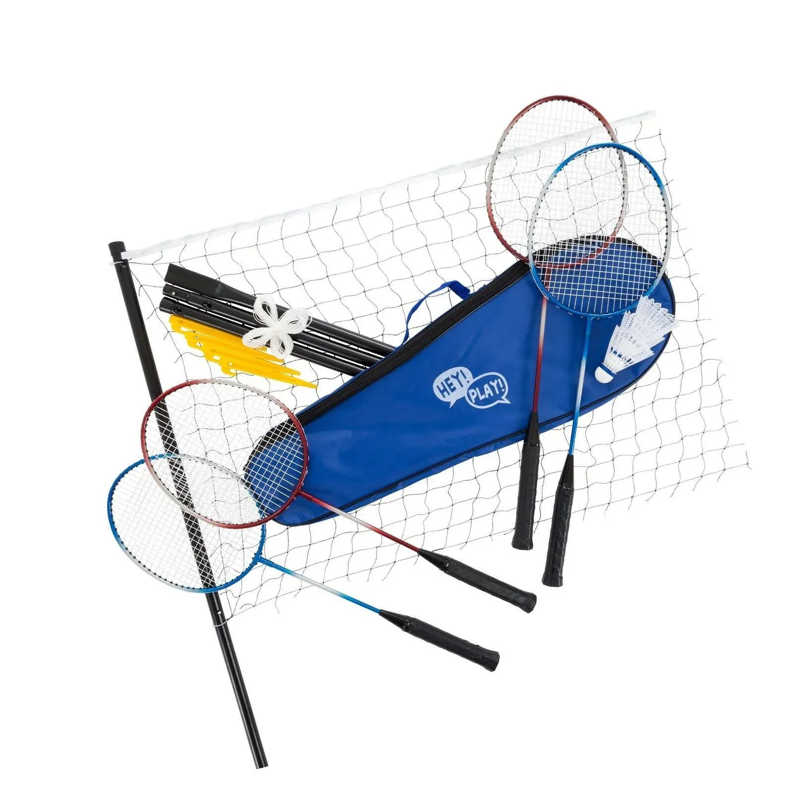 Hey Play Badminton Set Complete Outdoor Yard Game