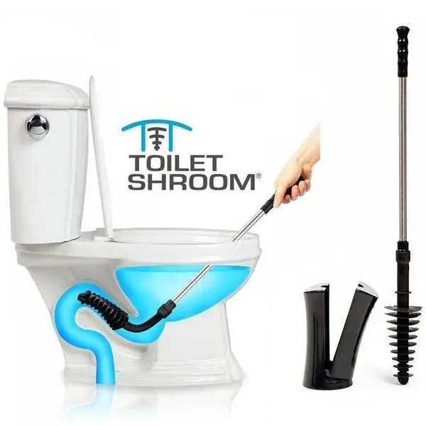 ToiletShroom Toilet Plunger with Holder