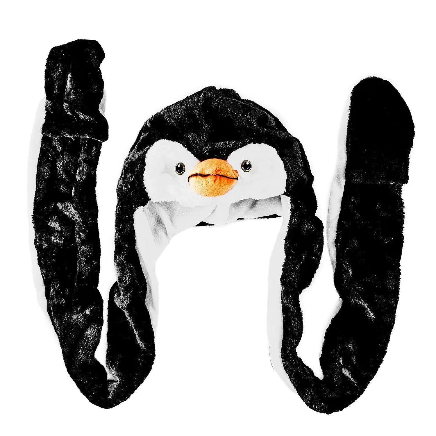 Super Z Outlet Penguin Plush Animal Winter Ski Hat Beanie Aviator Style Winter (Long)