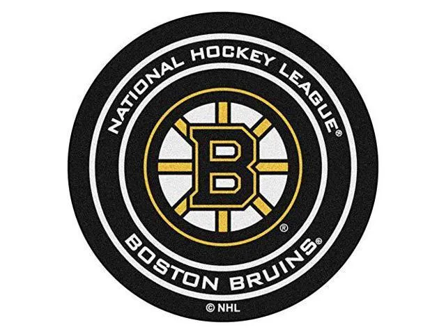 FANMATS - 10495 NHL Boston Bruins Nylon Face Hockey Puck Rug