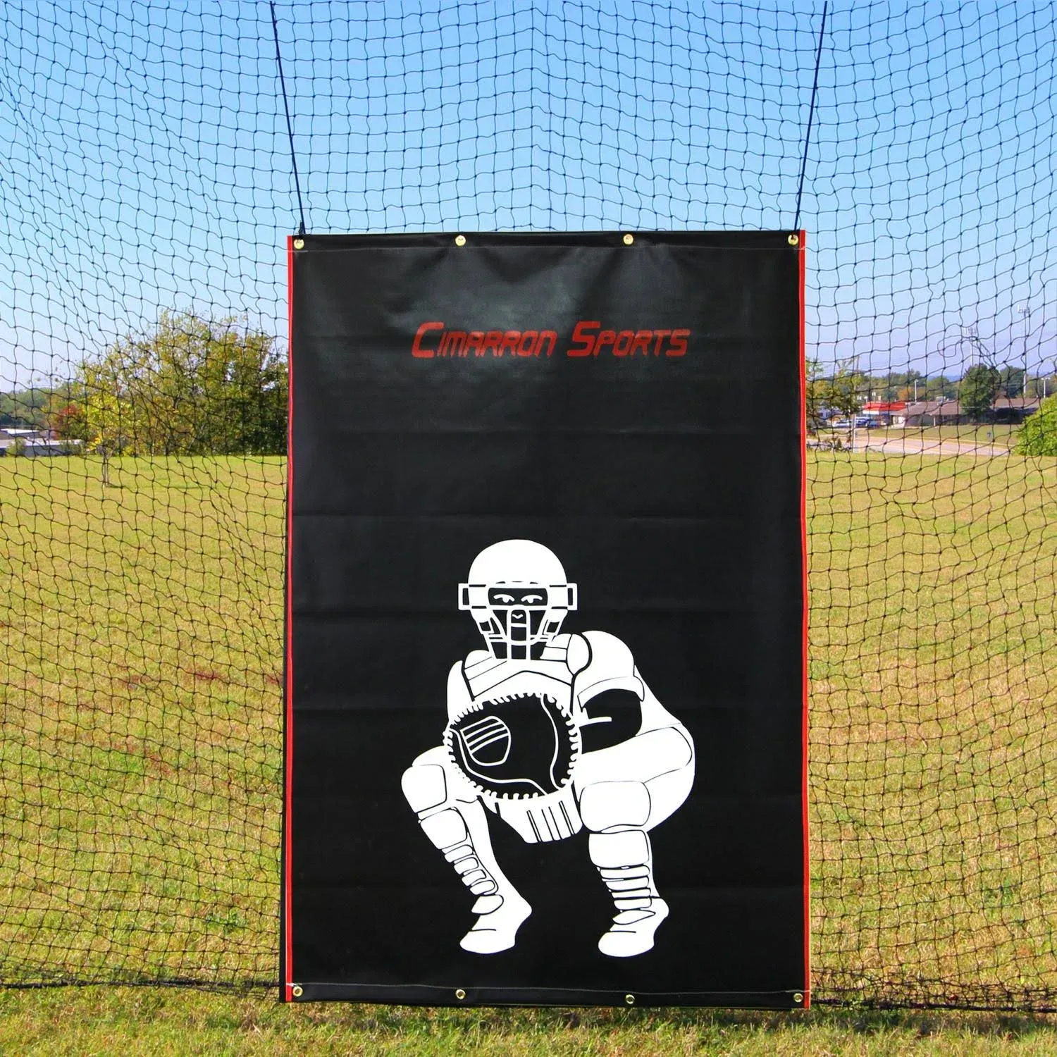 Cimarron 4'x6' Vinyl Backstop with Catcher Image