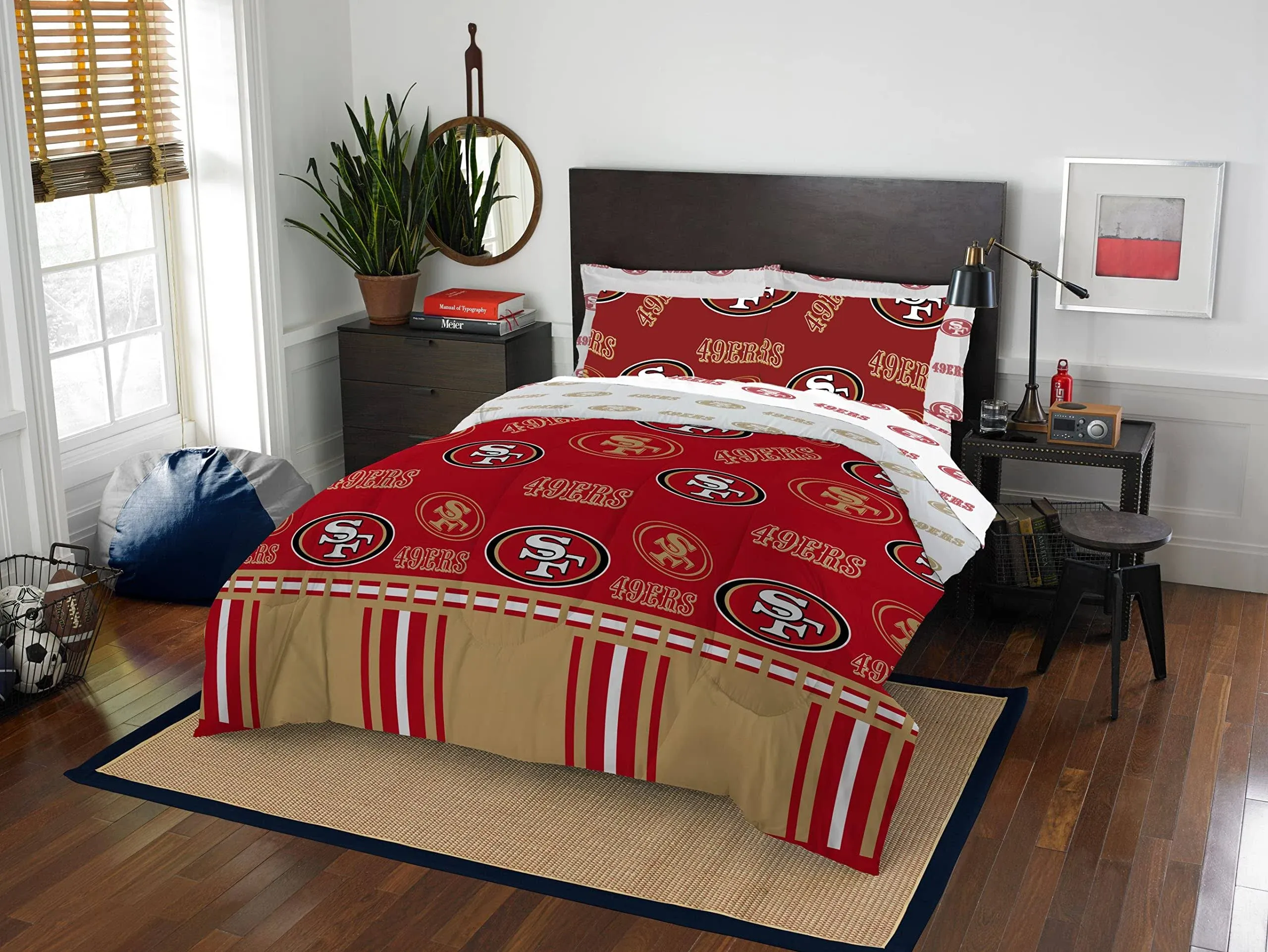 Northwest NFL Unisex-Adult Bed in a Bag Set San Francisco 49ers Queen Rotary