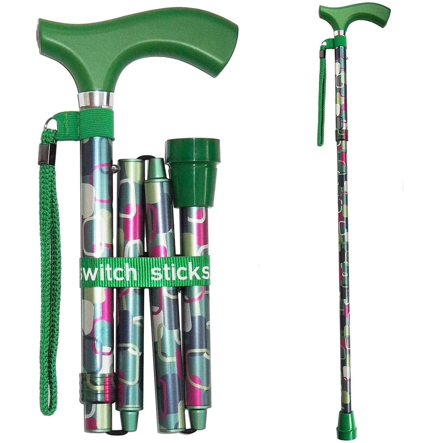 Switch Sticks Walking Cane for Men or Women, Foldable and Adjustable from 32-37 Inches, FSA and HSA Eligible