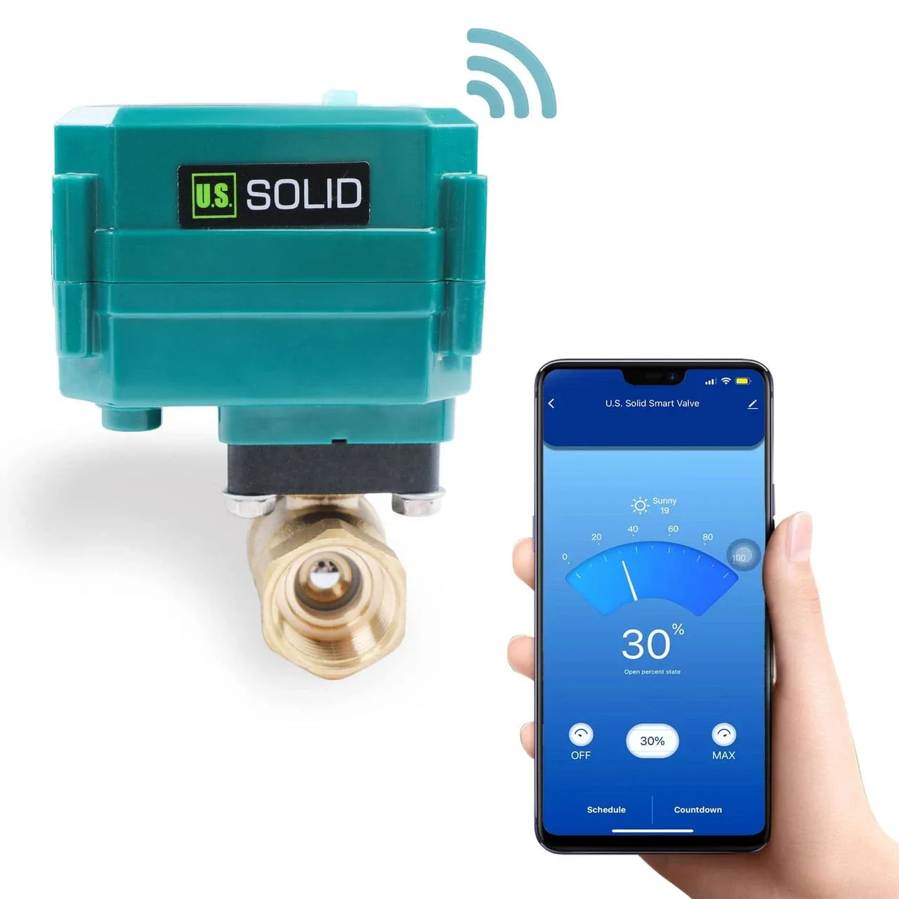 1/2&#034; Smart Brass Electrical Motorized Ball Valve Remote App Control 5V DC